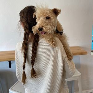 cozy waffle knit sweater